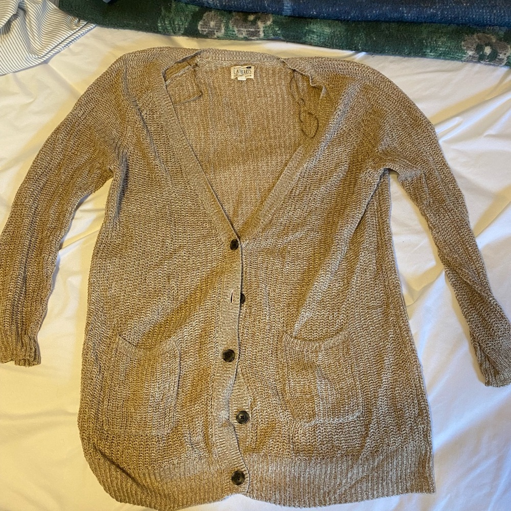 Cozy Tan Cardigan Sweater